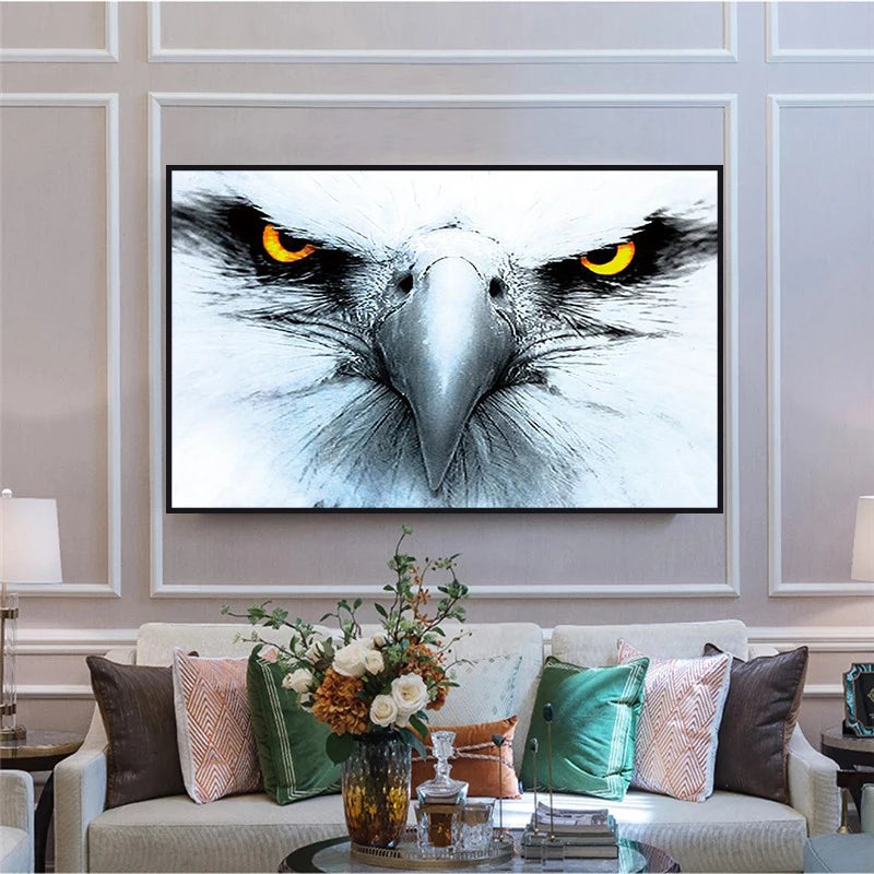 Pôsteres e impressões de animais, decoração escandinava, imagens em tela para sala de estar, pintura de águia, arte de parede, quadros decorativos