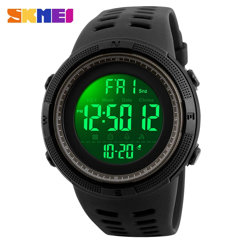 Relógio Esportivo SKMEI Moda Chronos  À Prova D'Água LED Digital  Militar Relógio de Pulso