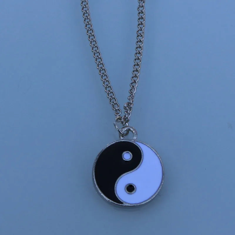 Colar yin yang pingente unisex