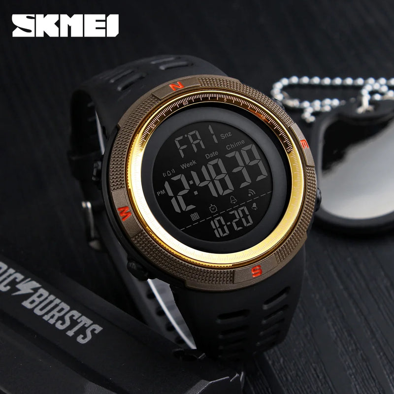 Relógio Esportivo SKMEI Moda Chronos  À Prova D'Água LED Digital  Militar Relógio de Pulso