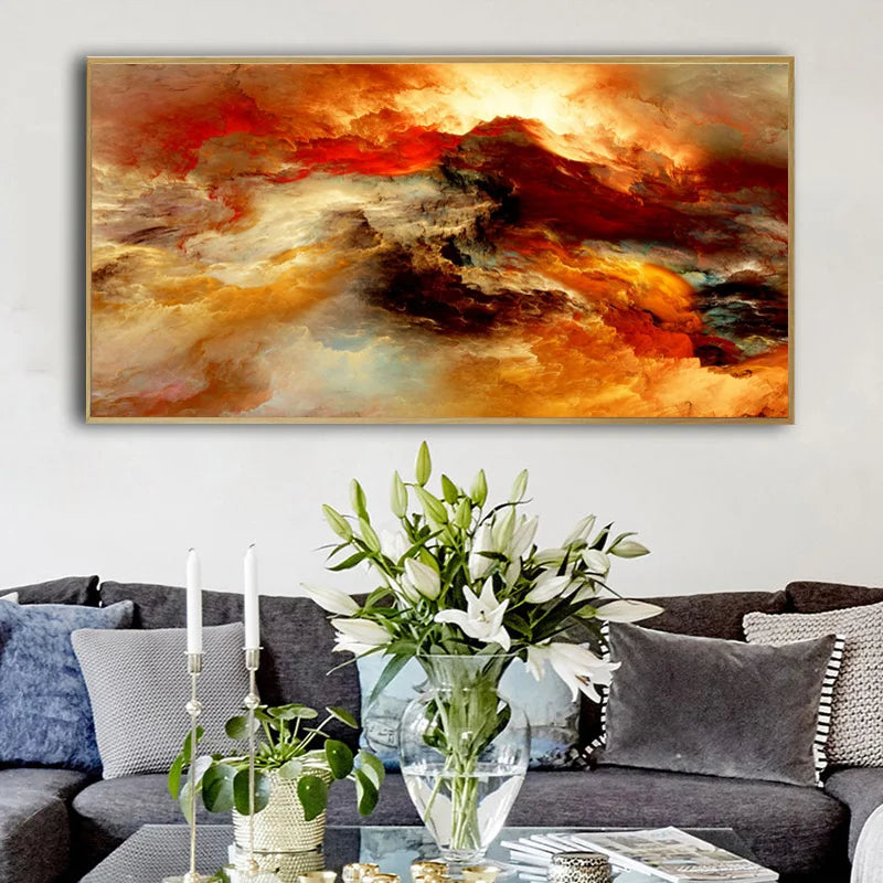 Modern Abstract Cloud Poster Canvas Painting Wall Art Posters and Prints Wall Pictures for Living Room Decorative Picture Quadro