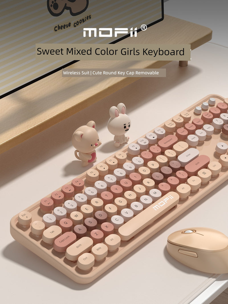 Teclado sem fio Mofii Mouse Girl