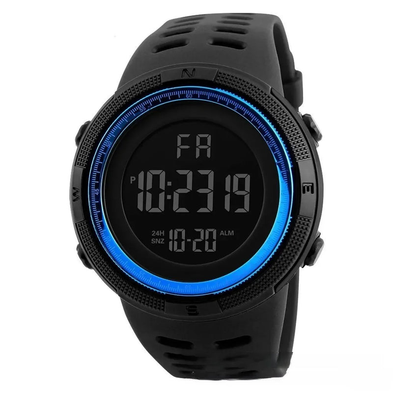 Relógio eletrônico digital masculino esportes brilho 49mm grande mostrador