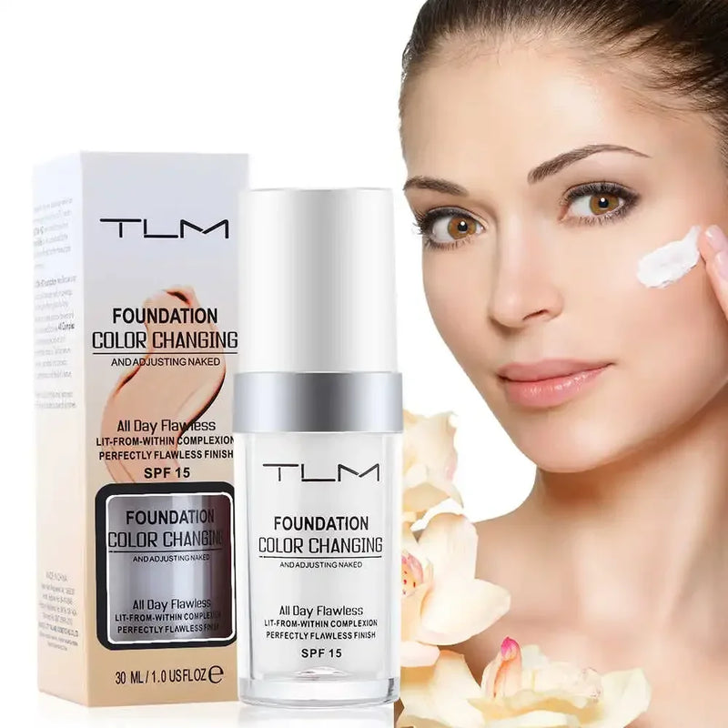 TLM Brighten Concealer Magic Color Changing Foundation Liquid Soft Matte Longlasting Hydrating Makeups Base maquiagem Cosmetics