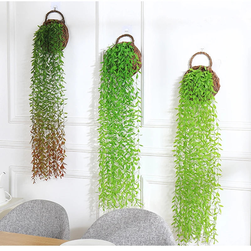 5Pcs Planta Artificial Plants Tropical Willow Leaf Leaves New Time Limited Osier Garden Home Decoration Accessories Plastic