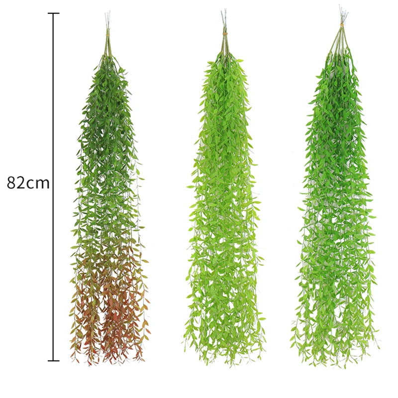 5Pcs Planta Artificial Plants Tropical Willow Leaf Leaves New Time Limited Osier Garden Home Decoration Accessories Plastic