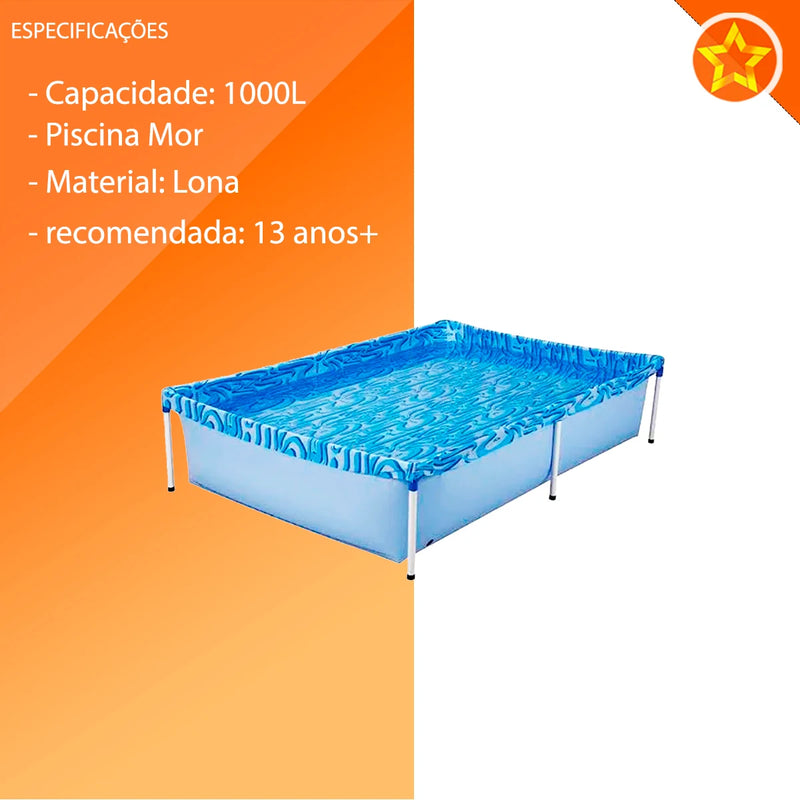 Square Pool 1000L-Mor/Blue