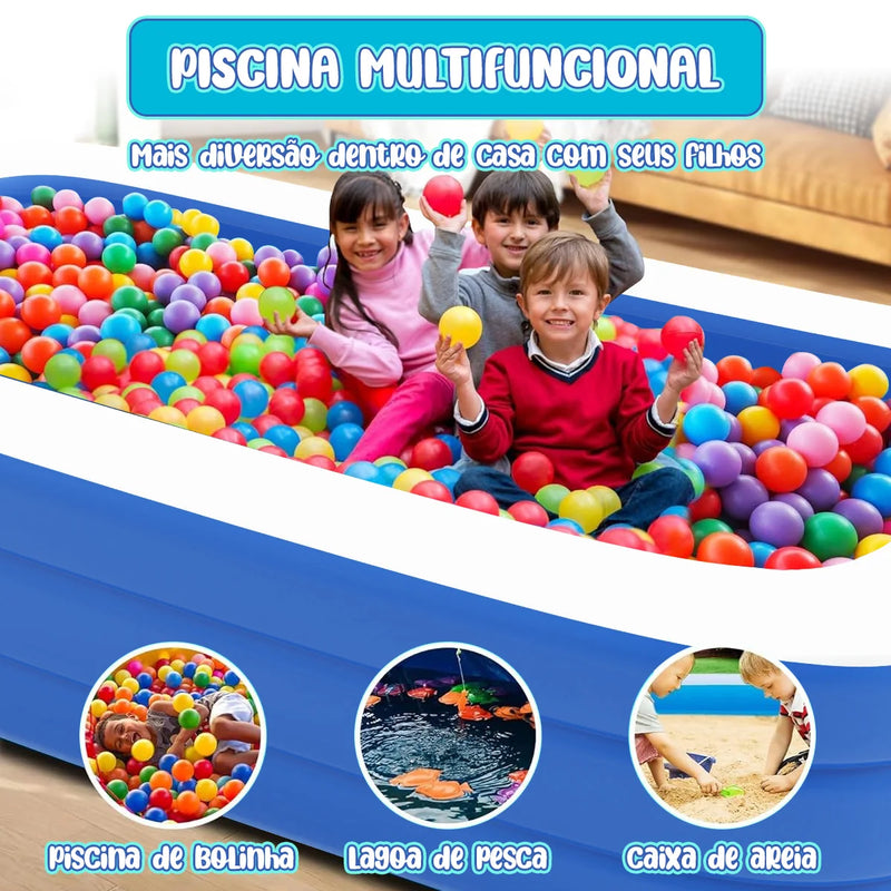 Piscina Inflável 250cm: 1100L