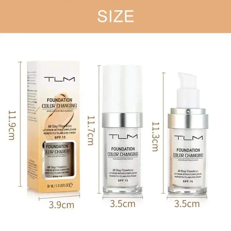 TLM Brighten Concealer Magic Color Changing Foundation Liquid Soft Matte Longlasting Hydrating Makeups Base maquiagem Cosmetics