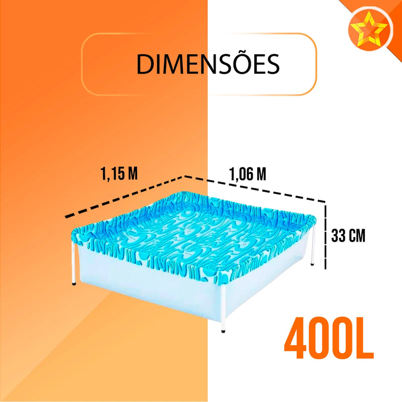 Piscina Infantil Quadrada 400L Mor